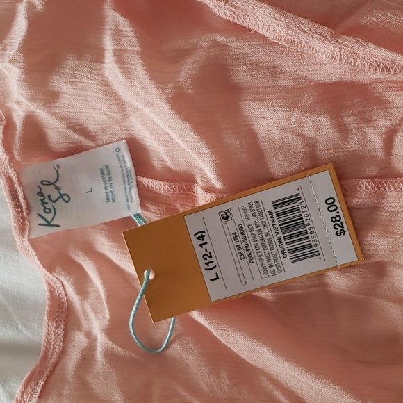 Kona Sol Twist-Front Midi Cover Up Dress in Pink Size L - Picture 7 of 10